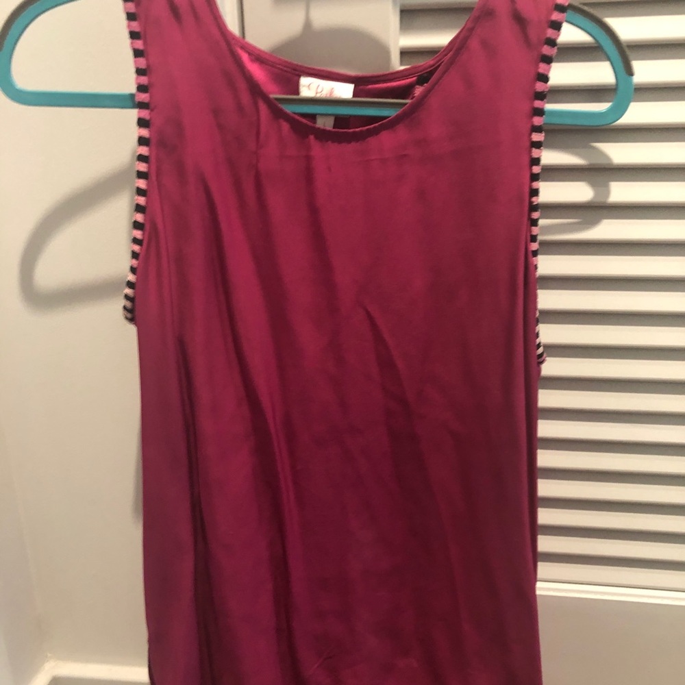 Silk open back shirt, Worn once, Size L - Picture 2 of 4